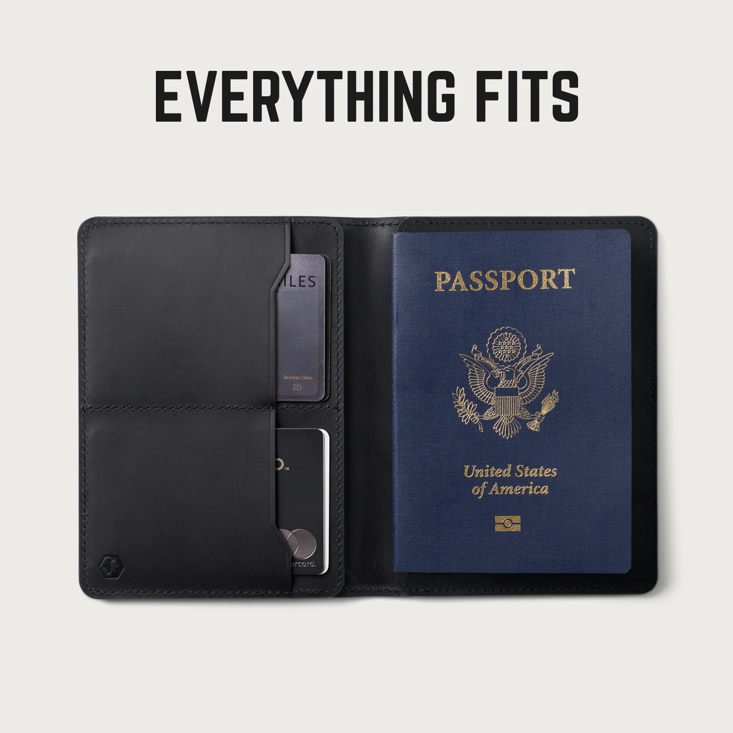 Passport Wallet - Midnight Black Leather - Image 10
