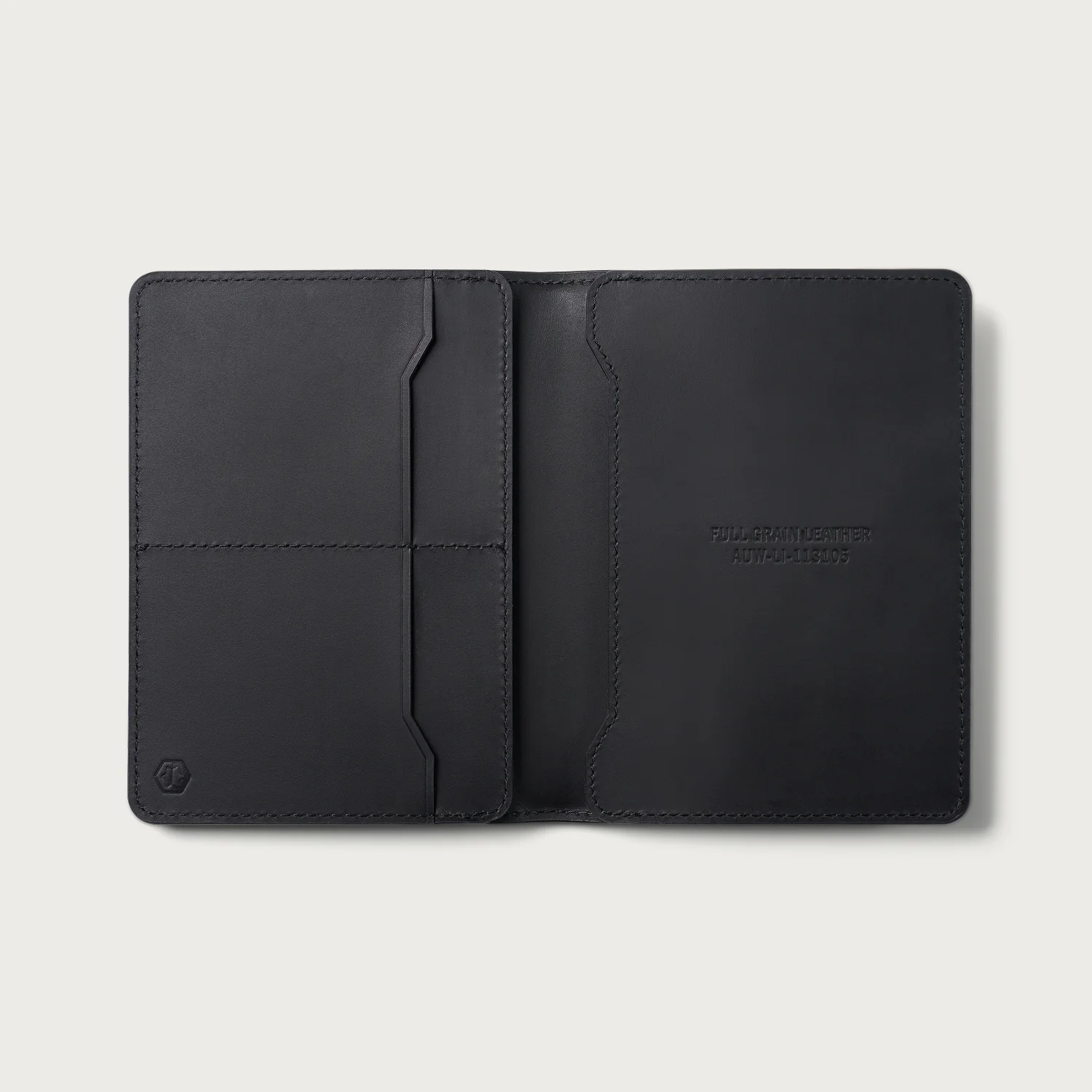 Passport Wallet - Midnight Black Leather - Image 3
