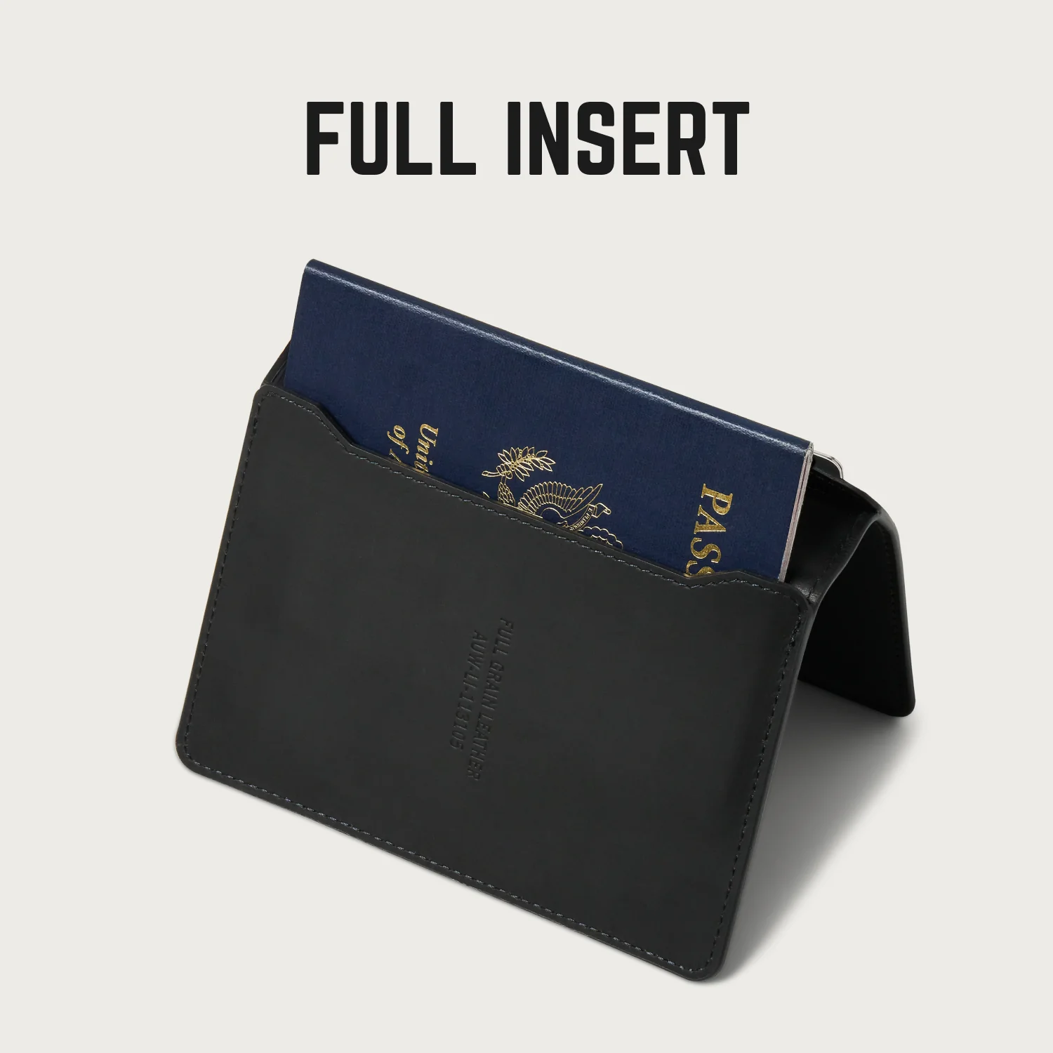 Passport Wallet - Midnight Black Leather - Image 6