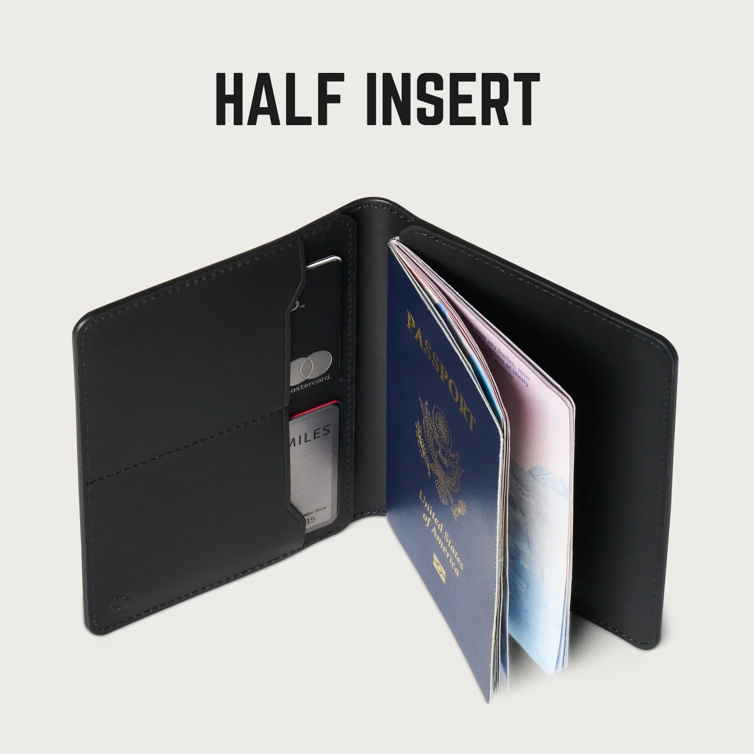 Passport Wallet - Midnight Black Leather - Image 7