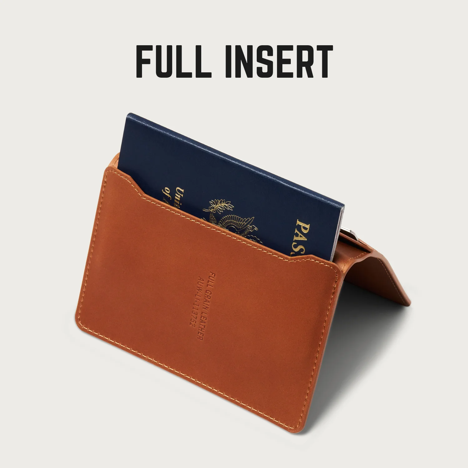 Passport Wallet - Tobacco Brown Leather - Image 6