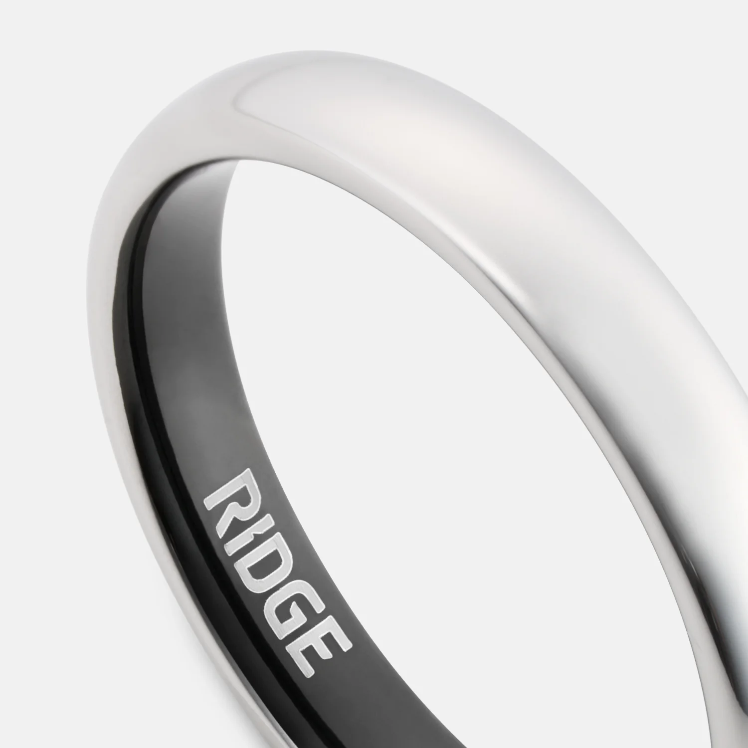 4mm Rounded Ring Set - Platinum - Image 2