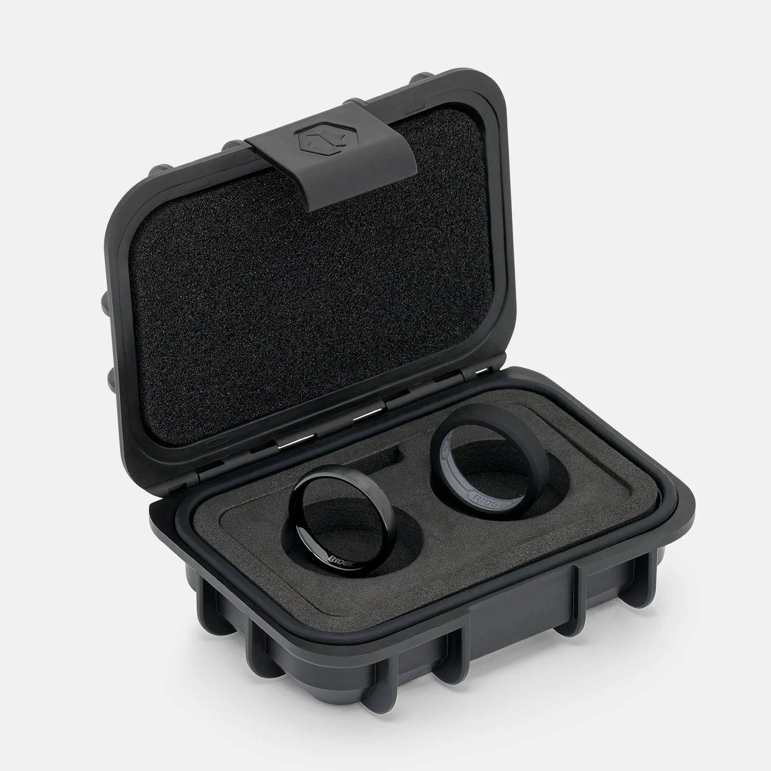 4mm Rounded Ring Set - Royal Black - Image 3