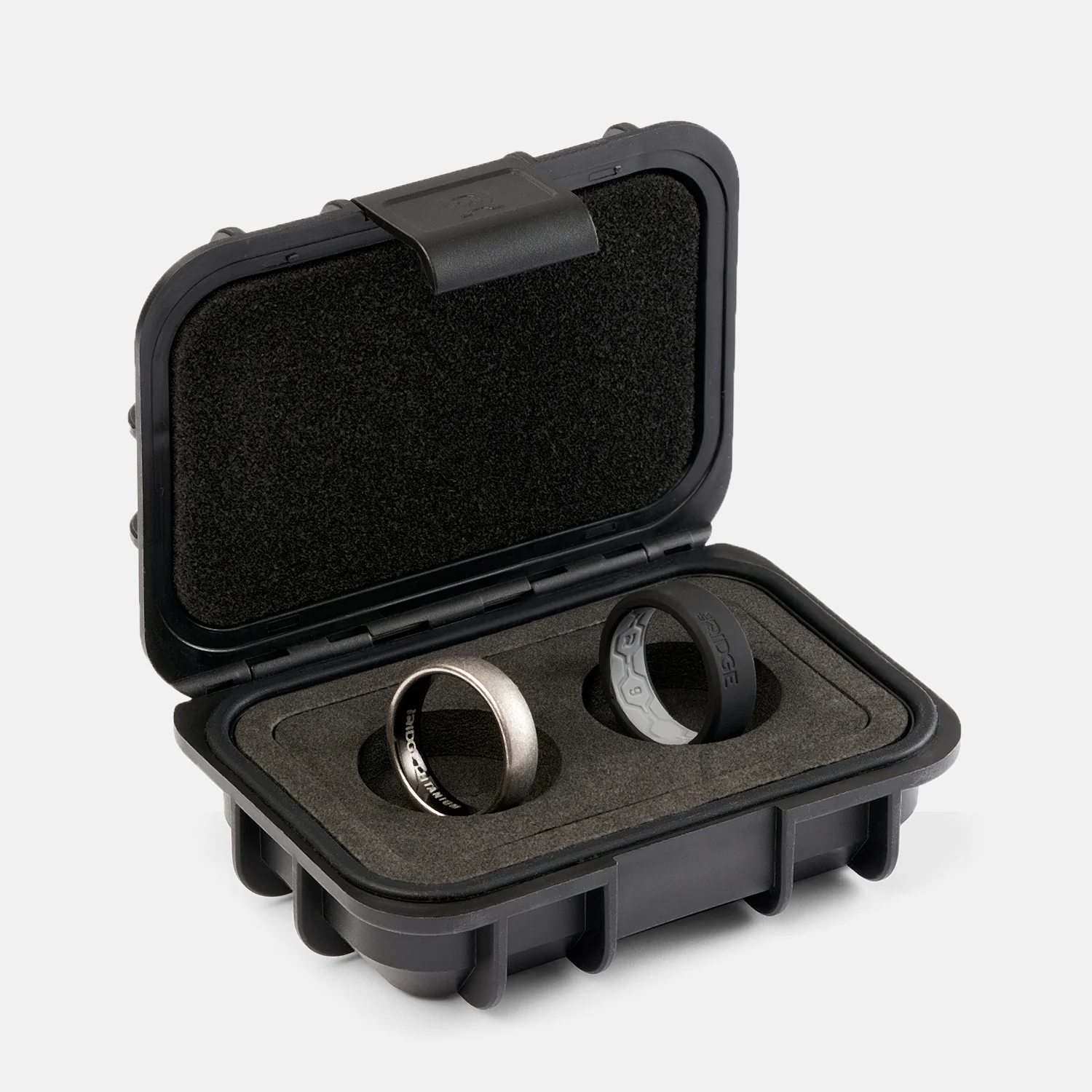 6mm Rounded Ring Set - Stonewashed Titanium - Image 3
