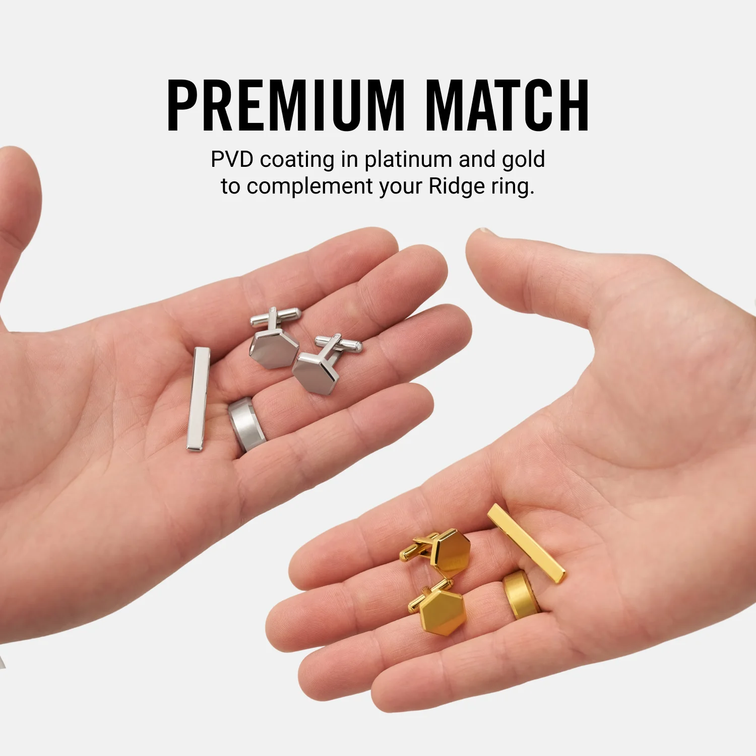Tie Bar & Cufflinks Kit - 24K Gold - Image 12