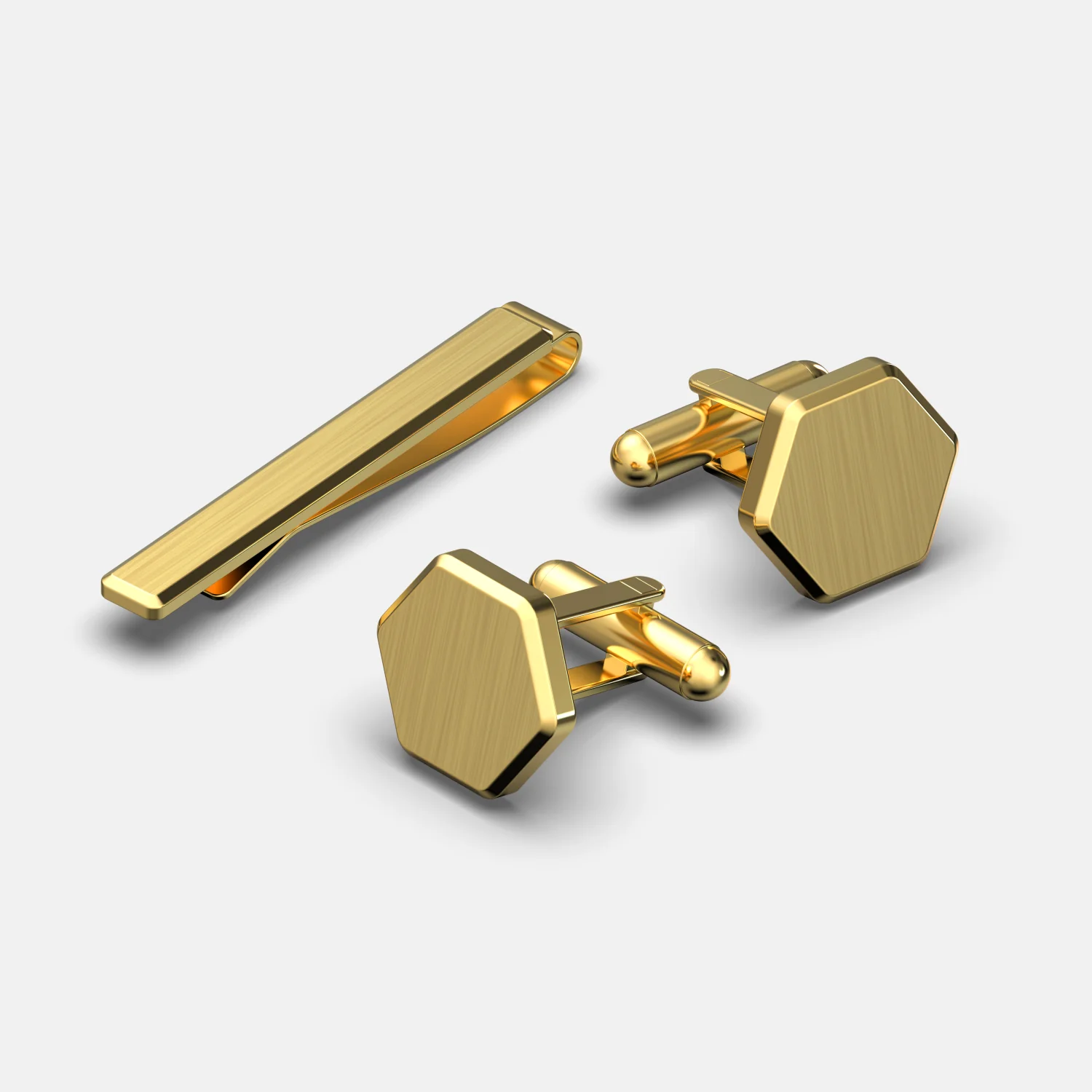 Tie Bar & Cufflinks Kit - 24K Gold - Image 13