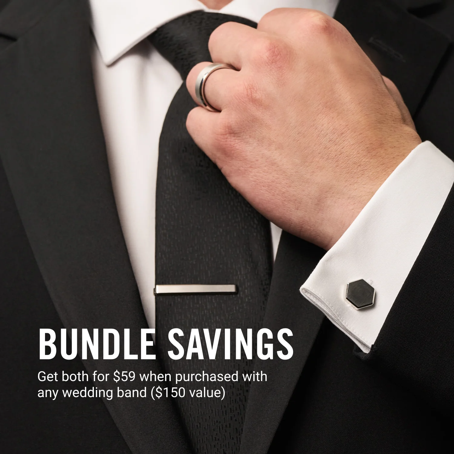 Tie Bar & Cufflinks Kit - Platinum - Image 11