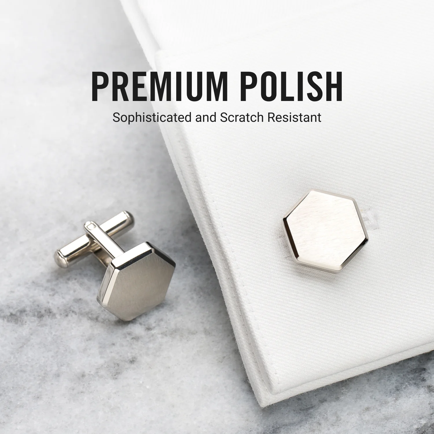 Tie Bar & Cufflinks Kit - Platinum - Image 8
